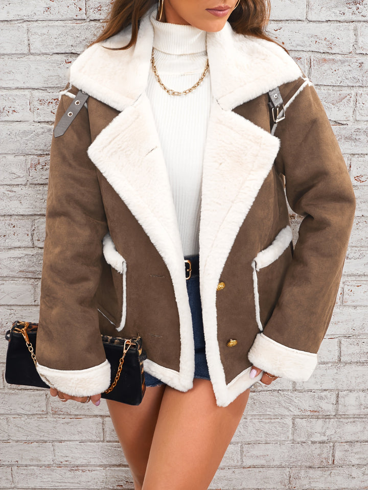 Evelyn | Women's Lapel Biker Winter Coat