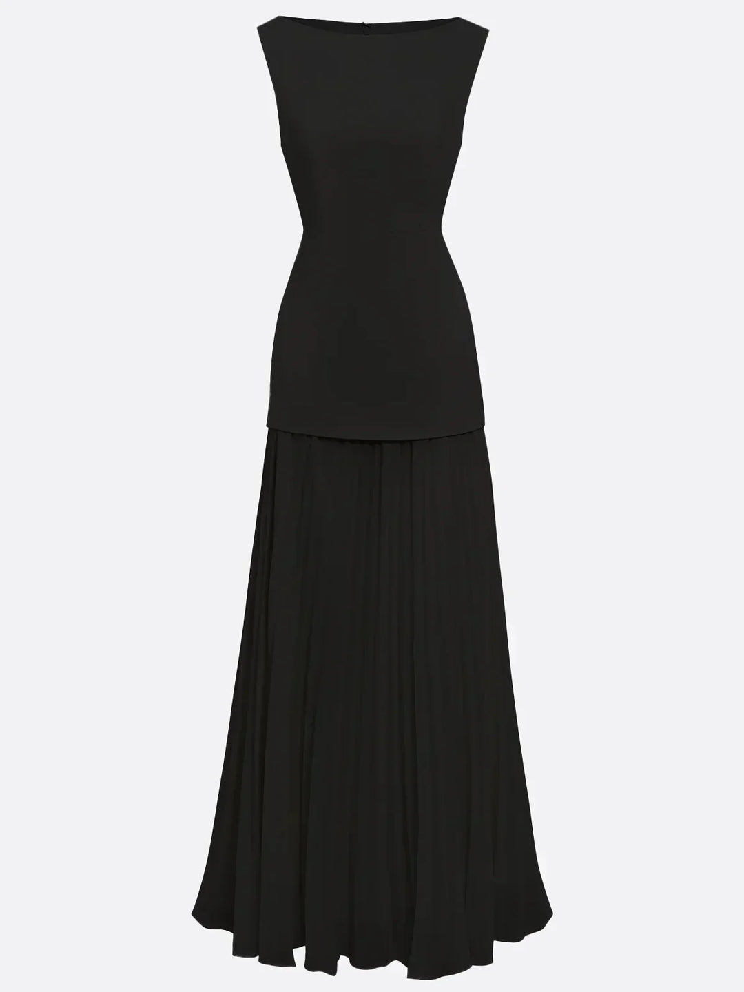 Micaela | Pleated Sleeveless Maxi Dress