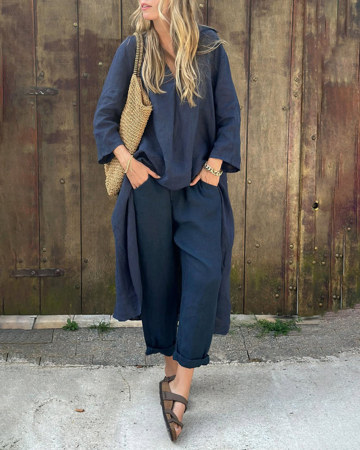 Serena | Relaxed Tunic & Straight-Leg Trouser Set