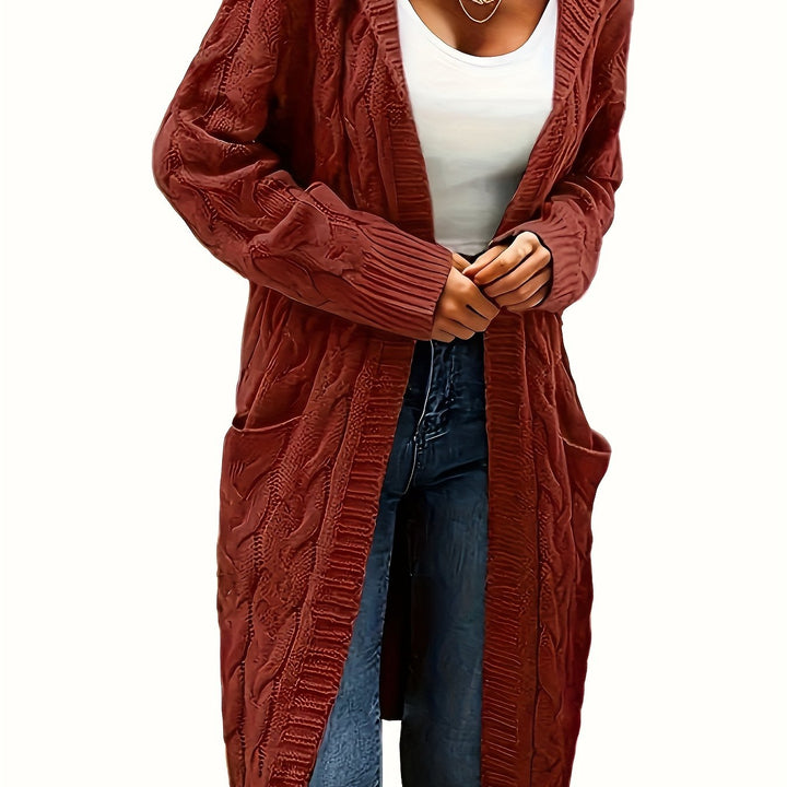 Marina | Plus Size Hooded Knit Cardigan