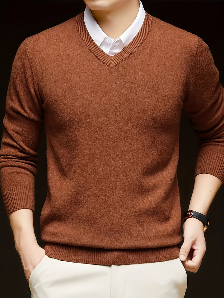 Adrian | Men’s V-Neck Knit Jumper