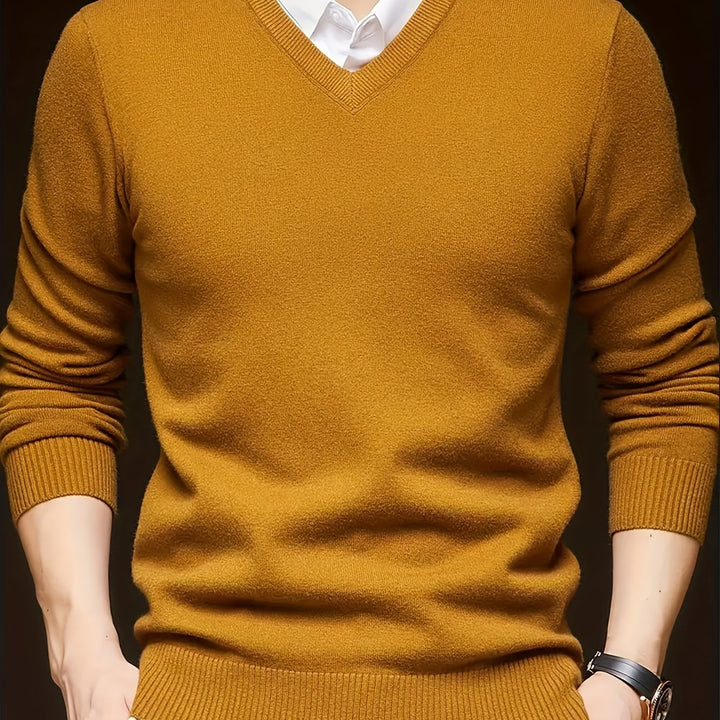 Adrian | Men’s V-Neck Knit Jumper