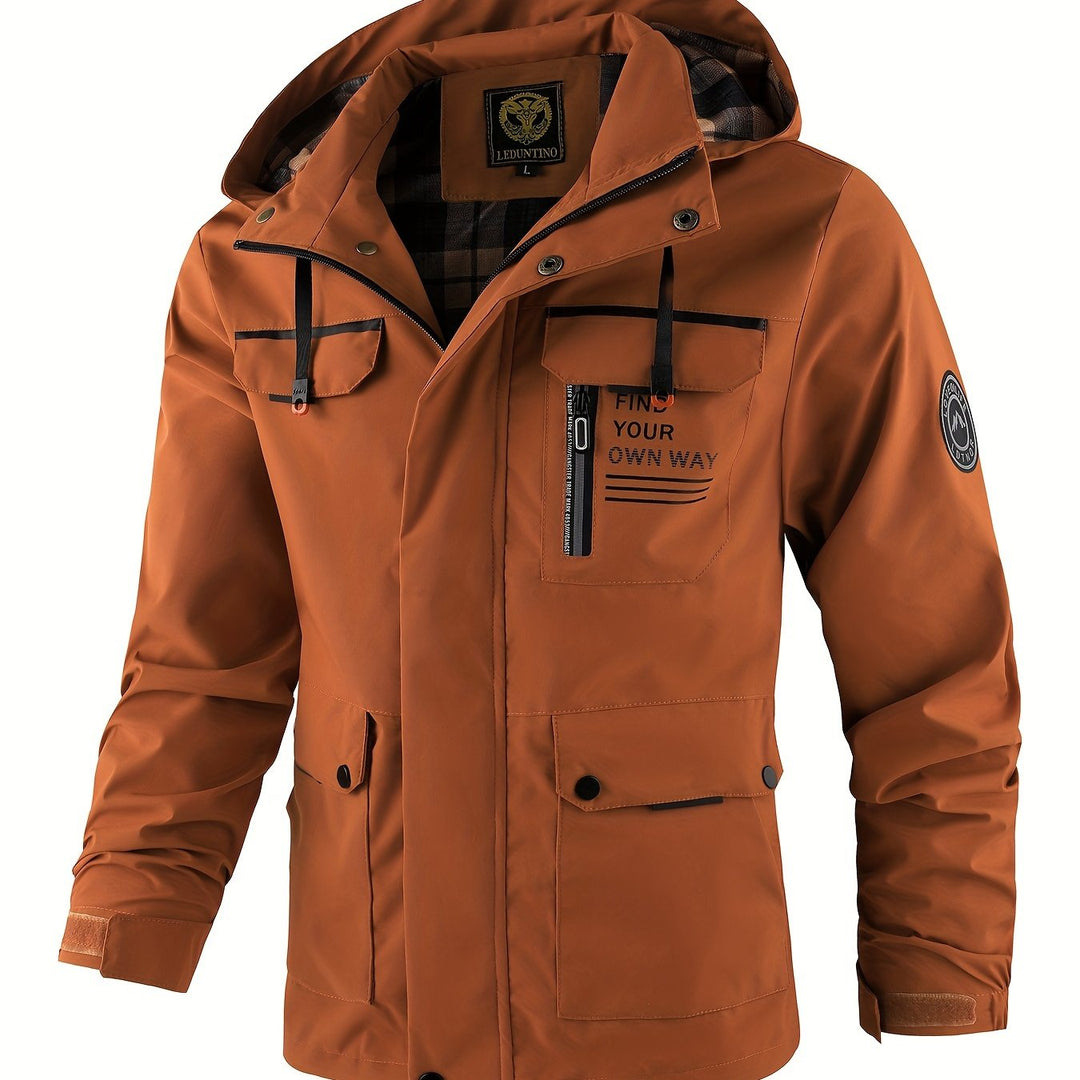 Simon | Men’s Hooded Utility Windbreaker Jacket