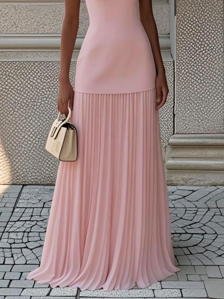 Micaela | Pleated Sleeveless Maxi Dress