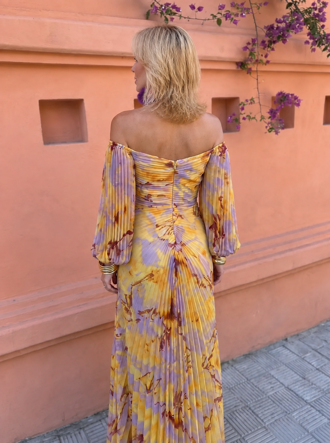 Claudia | Women’s Floral Maxi Dress with Deep V-Neck