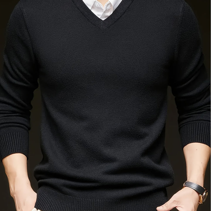 Adrian | Men’s V-Neck Knit Jumper