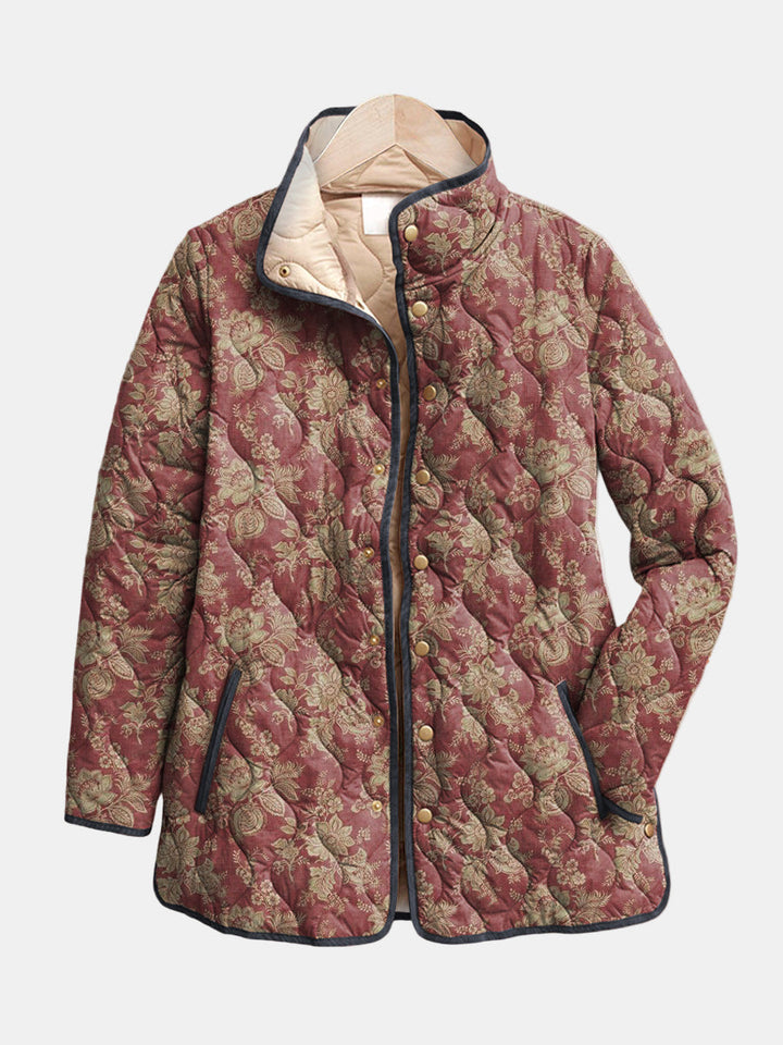Lenora | Vintage-Inspired Floral Quilted Jacket
