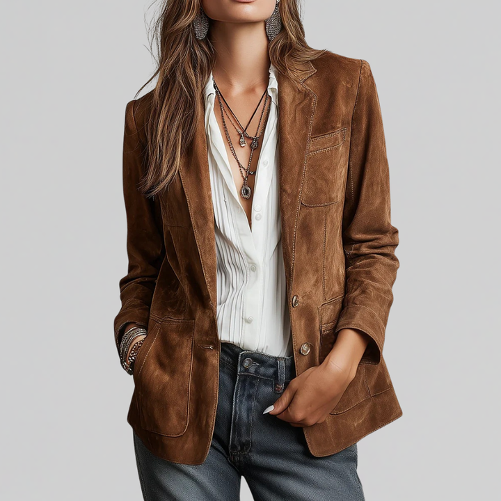 Marielle | Women’s Relaxed Suede-Touch Blazer