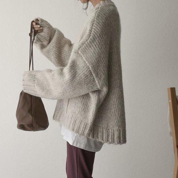 Evangeline | Women's Oversized Chunky Knit Jumper with Pocket