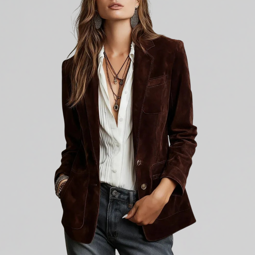 Marielle | Women’s Relaxed Suede-Touch Blazer
