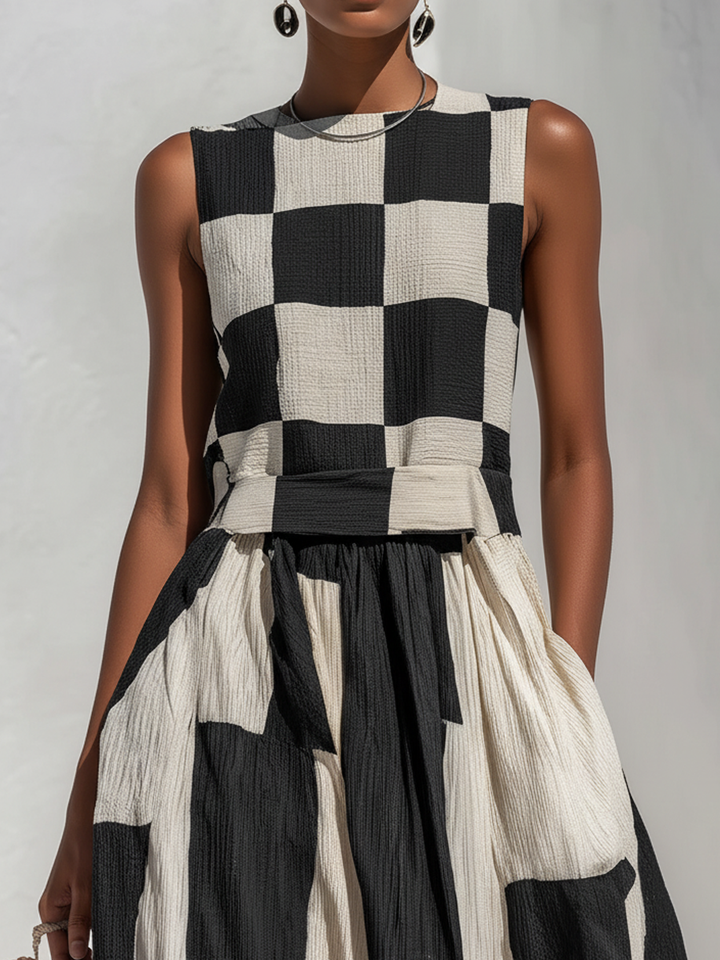 Camille | Women’s Panelled Print Maxi Dress