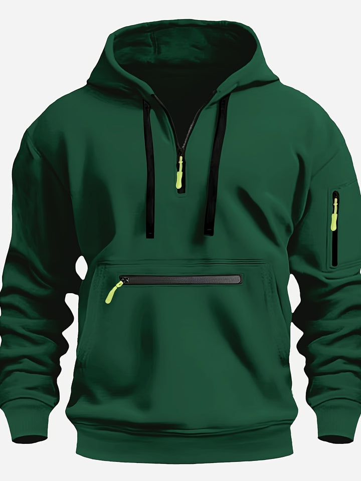 Finley | Men’s Half-Zip Hooded Sweatshirt with Zip Pockets