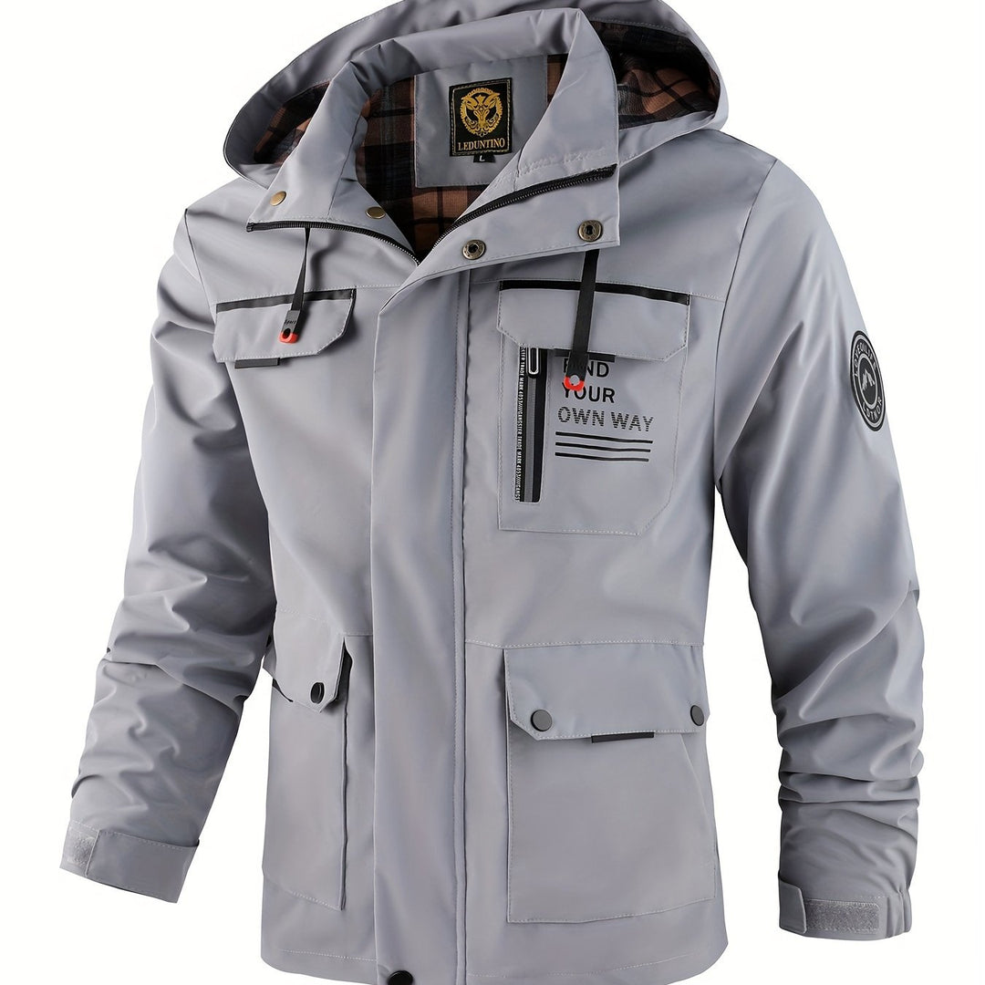Simon | Men’s Hooded Utility Windbreaker Jacket
