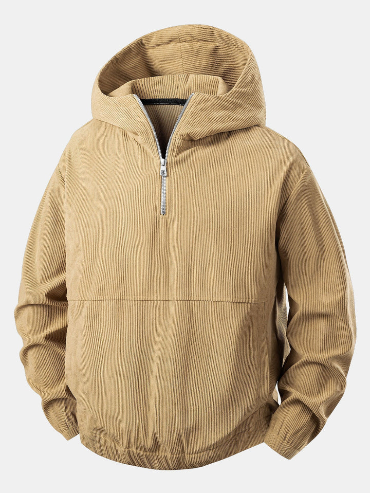Laurence | Men’s Relaxed Quarter-Zip Hooded Jumper