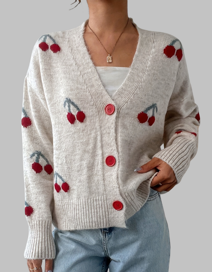 Amelia | Women's Button-Front Long Sleeve Cardigan