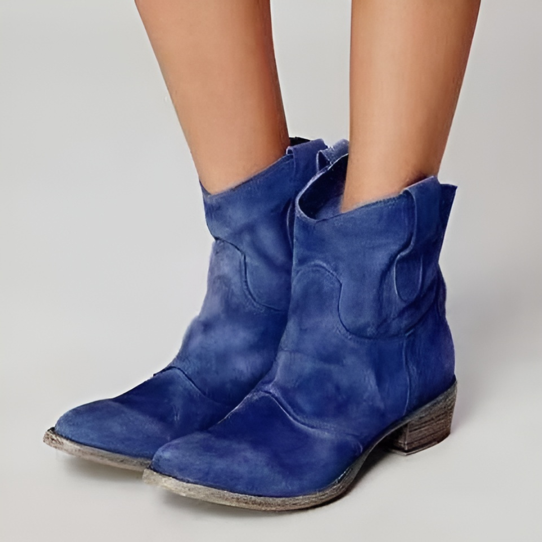 Frances | Women's Western Ankle Boots with Block Heel
