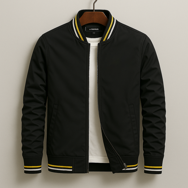 Harrison | Men’s Lightweight Zip Jacket with Contrast Ribbed Trim