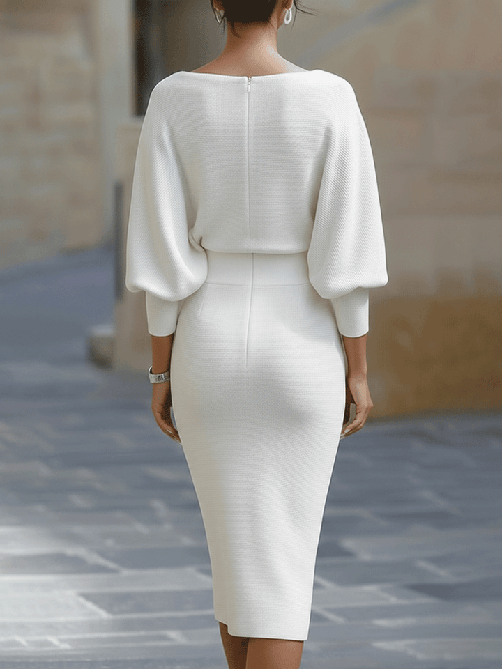 Della | Women's Draped Batwing Midi Dress