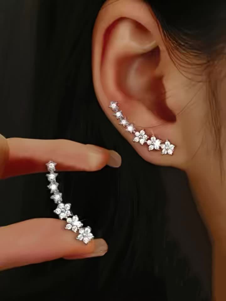 Aurelia | Floral Climber Earrings