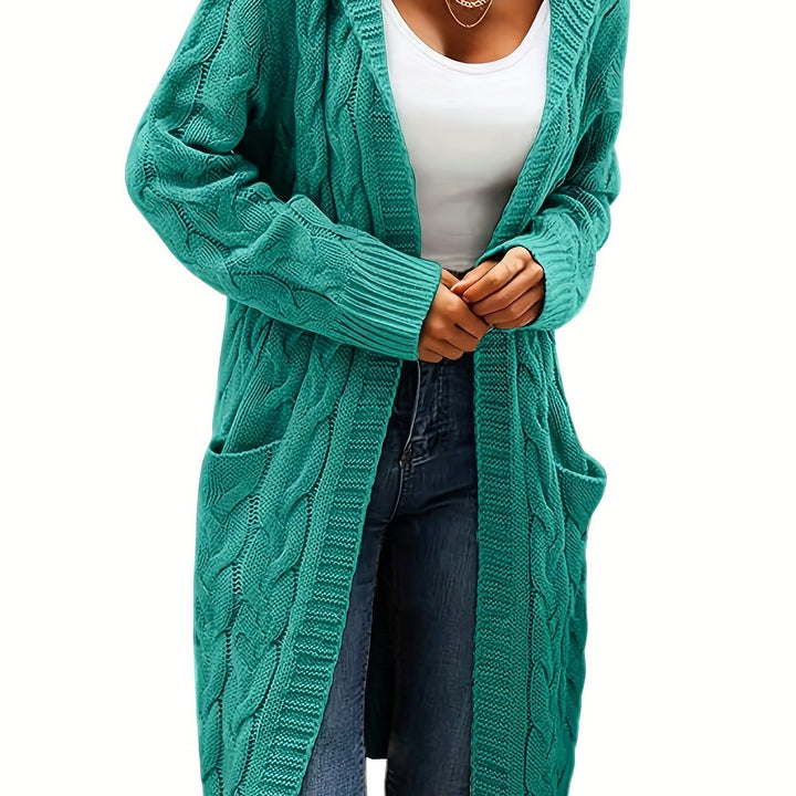 Marina | Plus Size Hooded Knit Cardigan