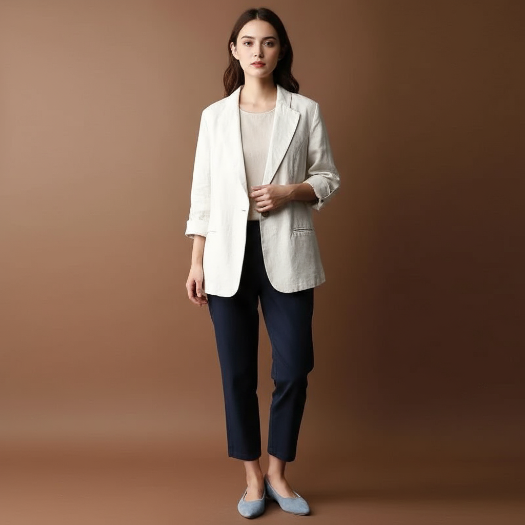 Camilla | Women’s Relaxed Linen Look Blazer