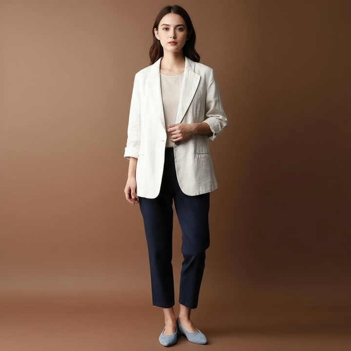 Camilla | Women’s Relaxed Linen Look Blazer