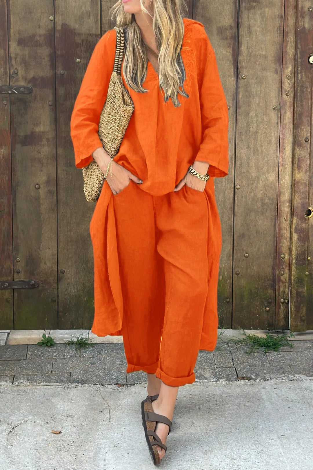 Serena | Relaxed Tunic & Straight-Leg Trouser Set