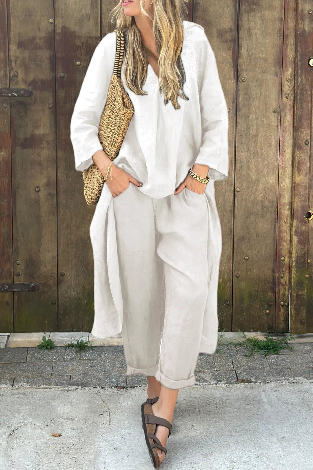 Serena | Relaxed Tunic & Straight-Leg Trouser Set