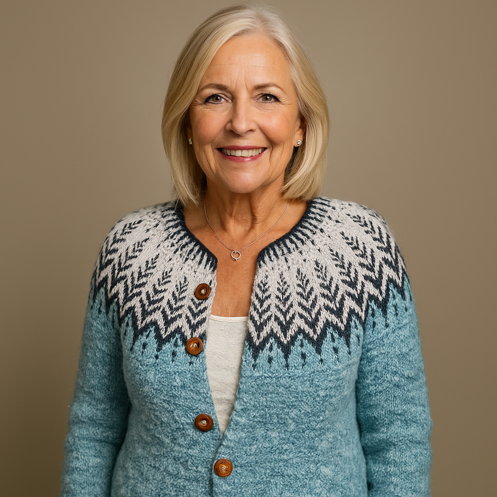 Annabel | Women's Retro Nordic-Pattern Cardigan