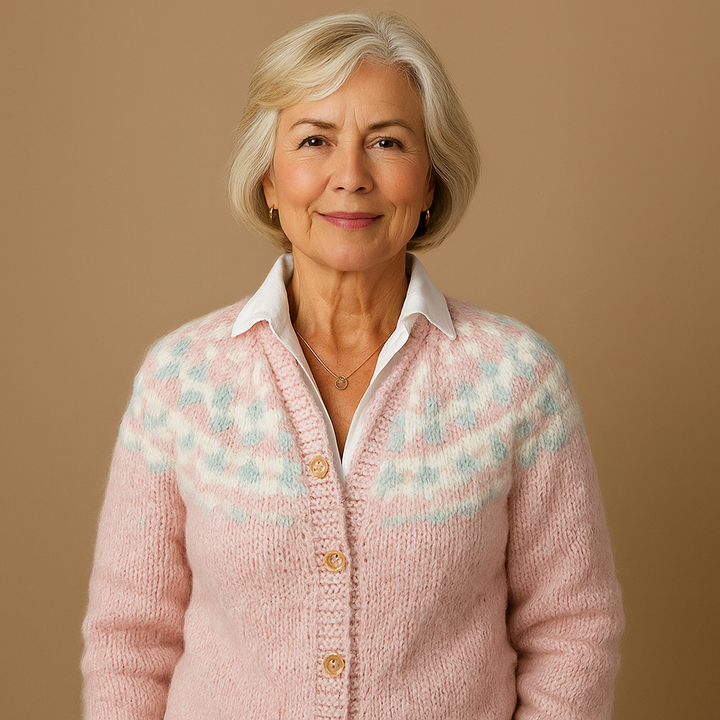 Philippa | Women's Vintage-Style Nordic-Pattern Cardigan
