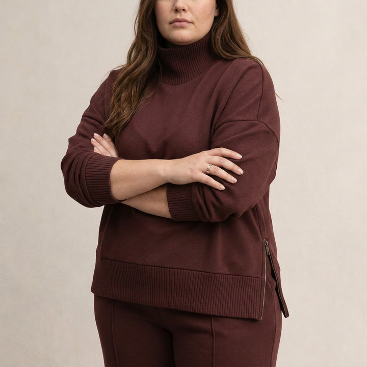 Yolanda | Women's Oversized Knit Sweater and Wide-Leg Trouser Set
