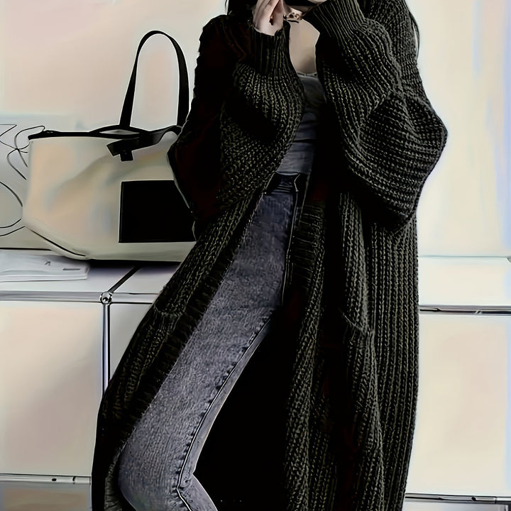 Camille | Women's Longline Open-Front Knit Cardigan