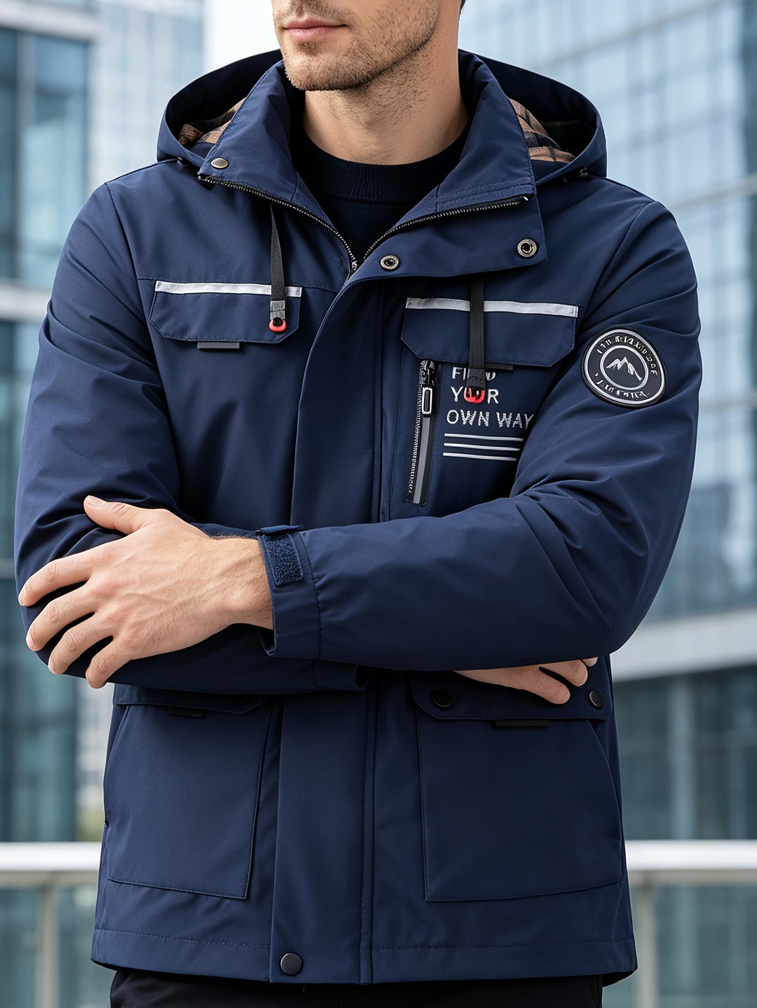 Simon | Men’s Hooded Utility Windbreaker Jacket