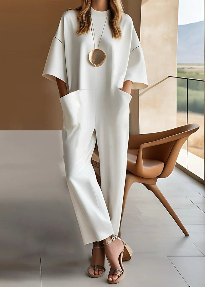 Vanessa | Women’s Short-Sleeve Straight-Leg Jumpsuit