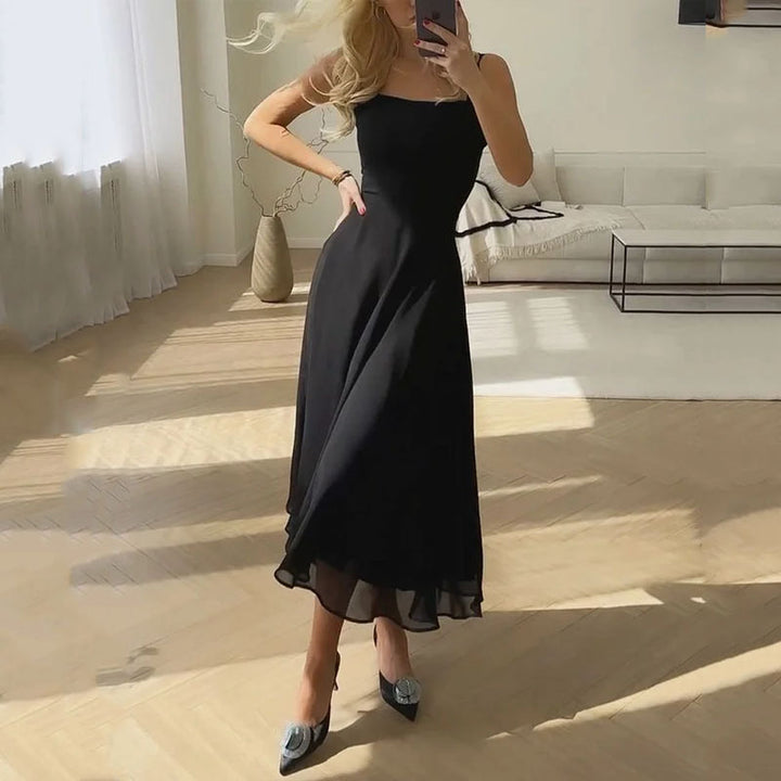 Charlotte | Women’s Sleeveless Square-Neck Midi Dress