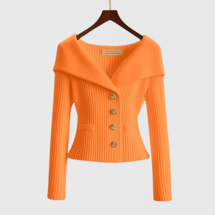 Holly | Off-Shoulder Button Cardigan