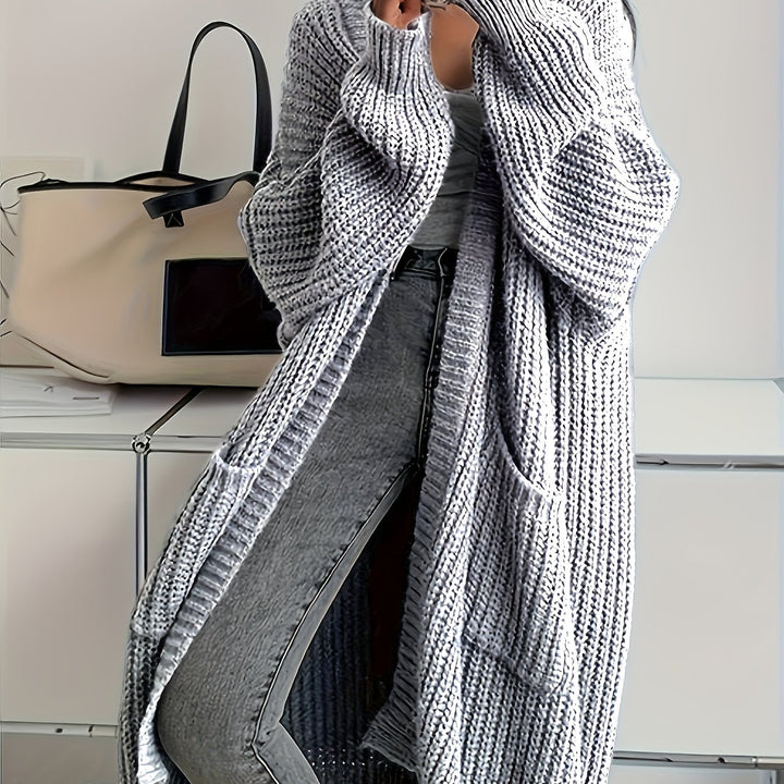 Camille | Women's Longline Open-Front Knit Cardigan