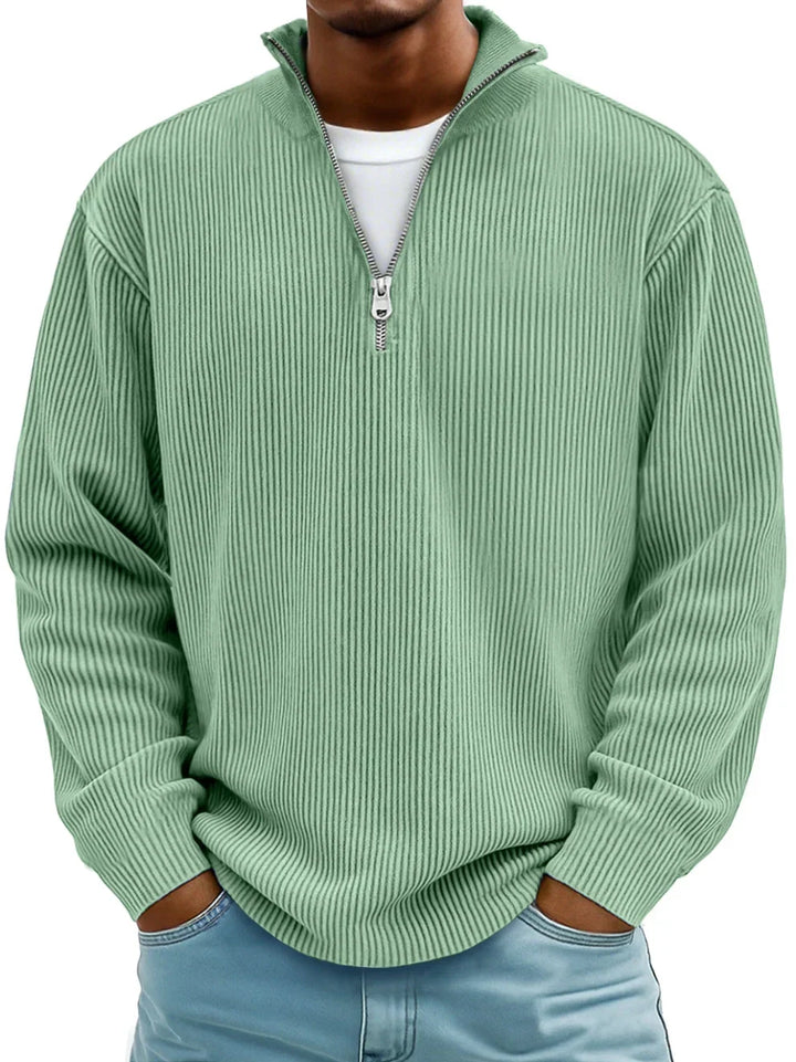 Theo | Men's Ribbed Half-Zip Jumper