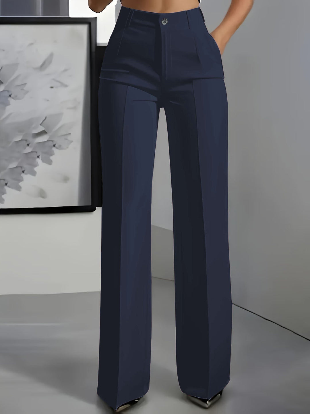 Juno | Women's High-Waisted Straight-Leg Trousers
