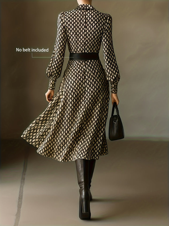 Romilly | Vintage-Inspired Rhombus Print Dress