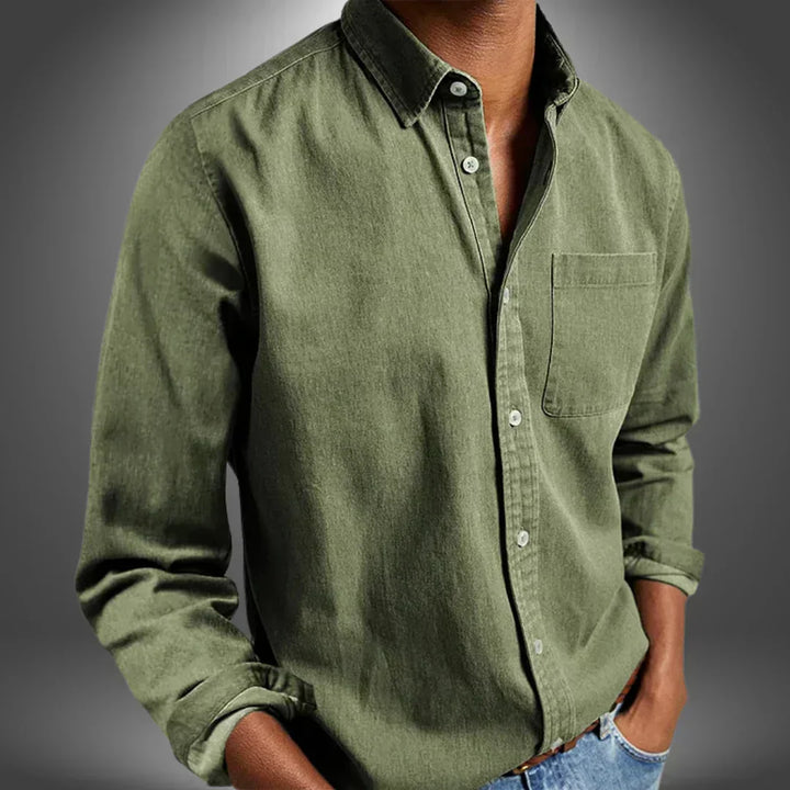 Alistair | Men's Lapel Collar Button-Front Shirt