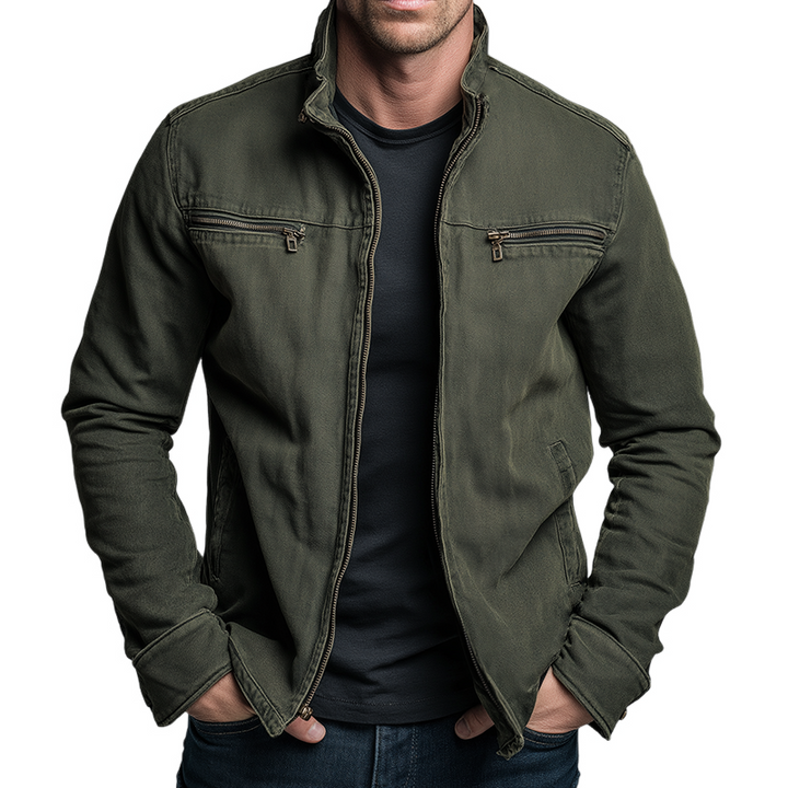 Ronan | Vintage-Wash Zip Jacket