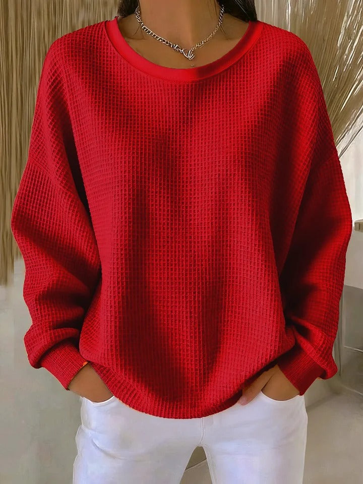 Amelie | Women's Relaxed Textured Crew-Neck Jumper