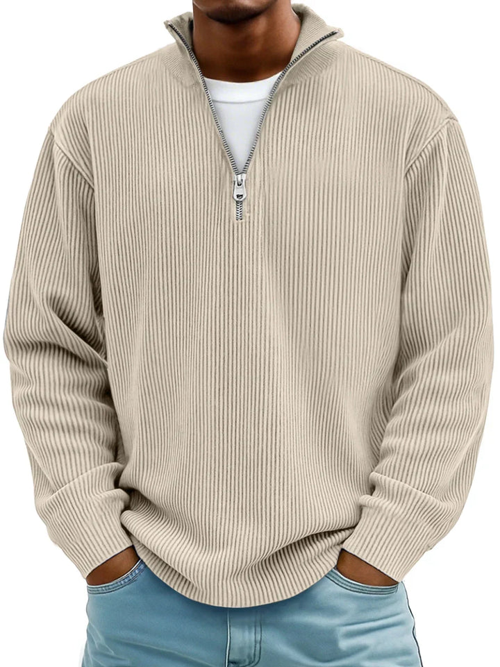 Theo | Men's Ribbed Half-Zip Jumper