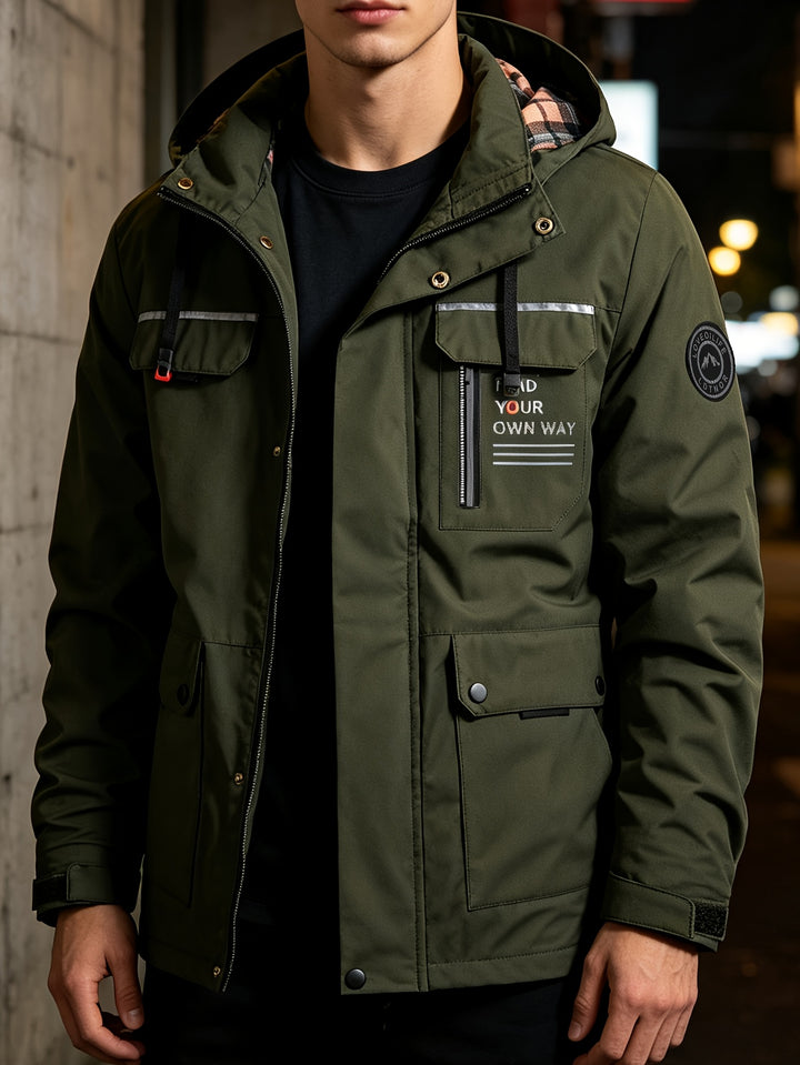 Simon | Men’s Hooded Utility Windbreaker Jacket