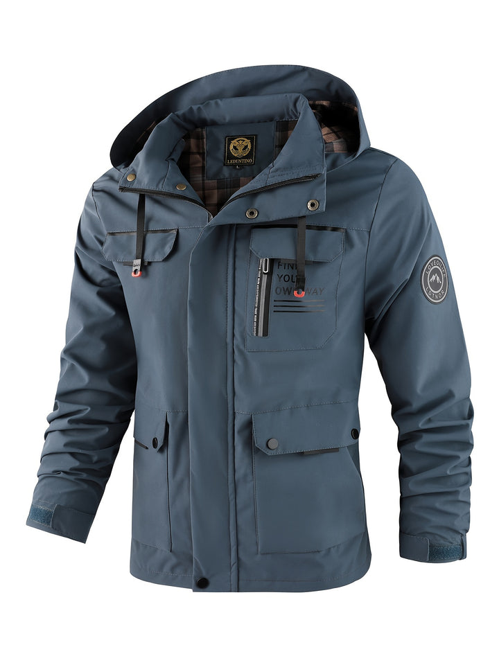 Simon | Men’s Hooded Utility Windbreaker Jacket