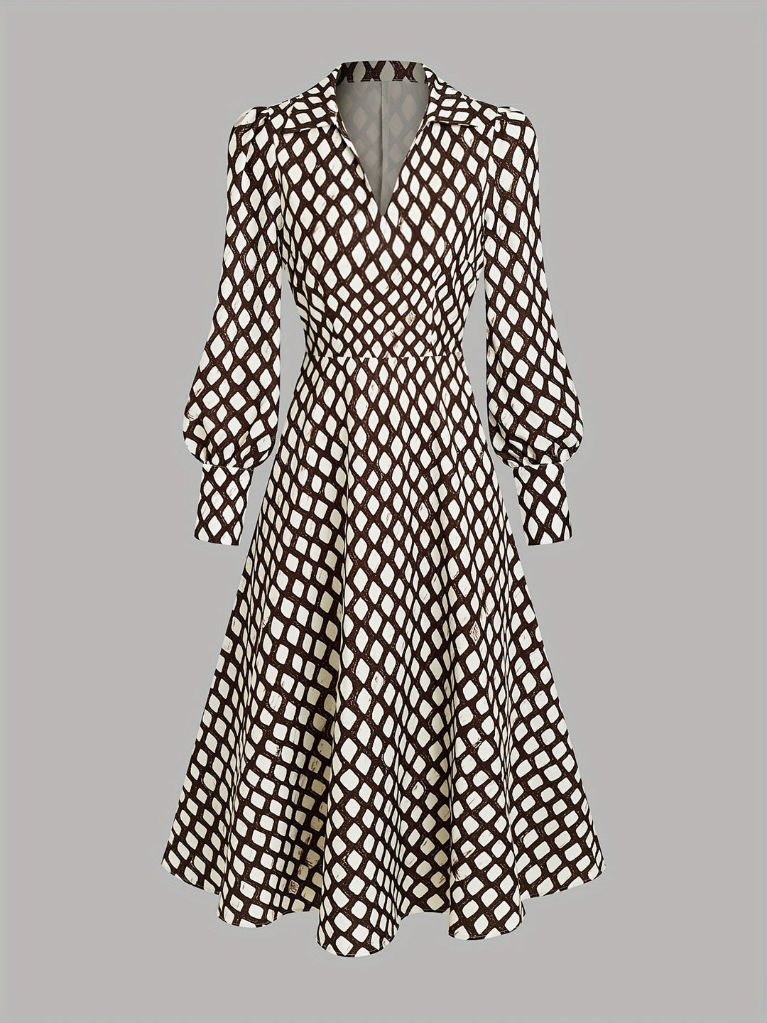 Romilly | Vintage-Inspired Rhombus Print Dress