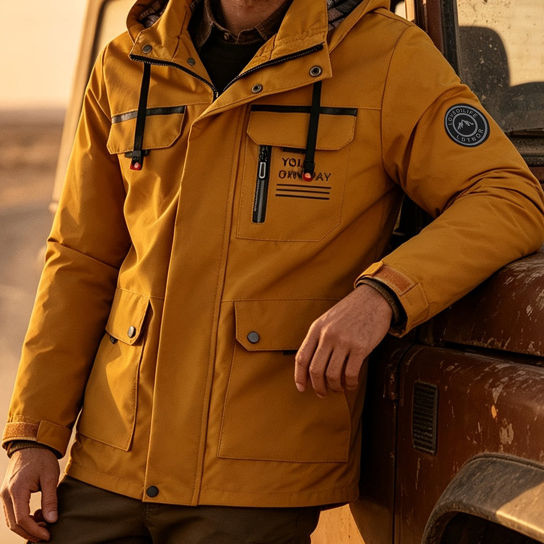 Simon | Men’s Hooded Utility Windbreaker Jacket