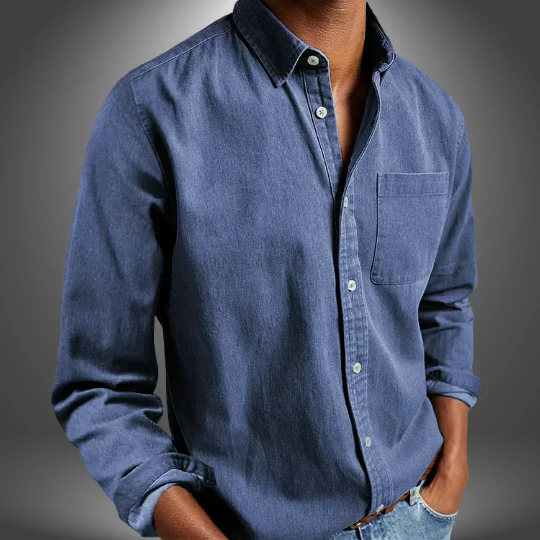 Alistair | Men's Lapel Collar Button-Front Shirt