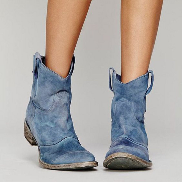 Frances | Women's Western Ankle Boots with Block Heel